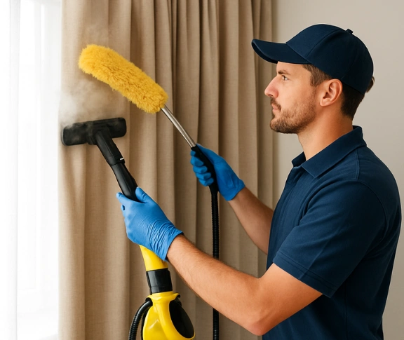 Trusted blind cleaning technician Matty Curtain Cleaning kingsholme QLD