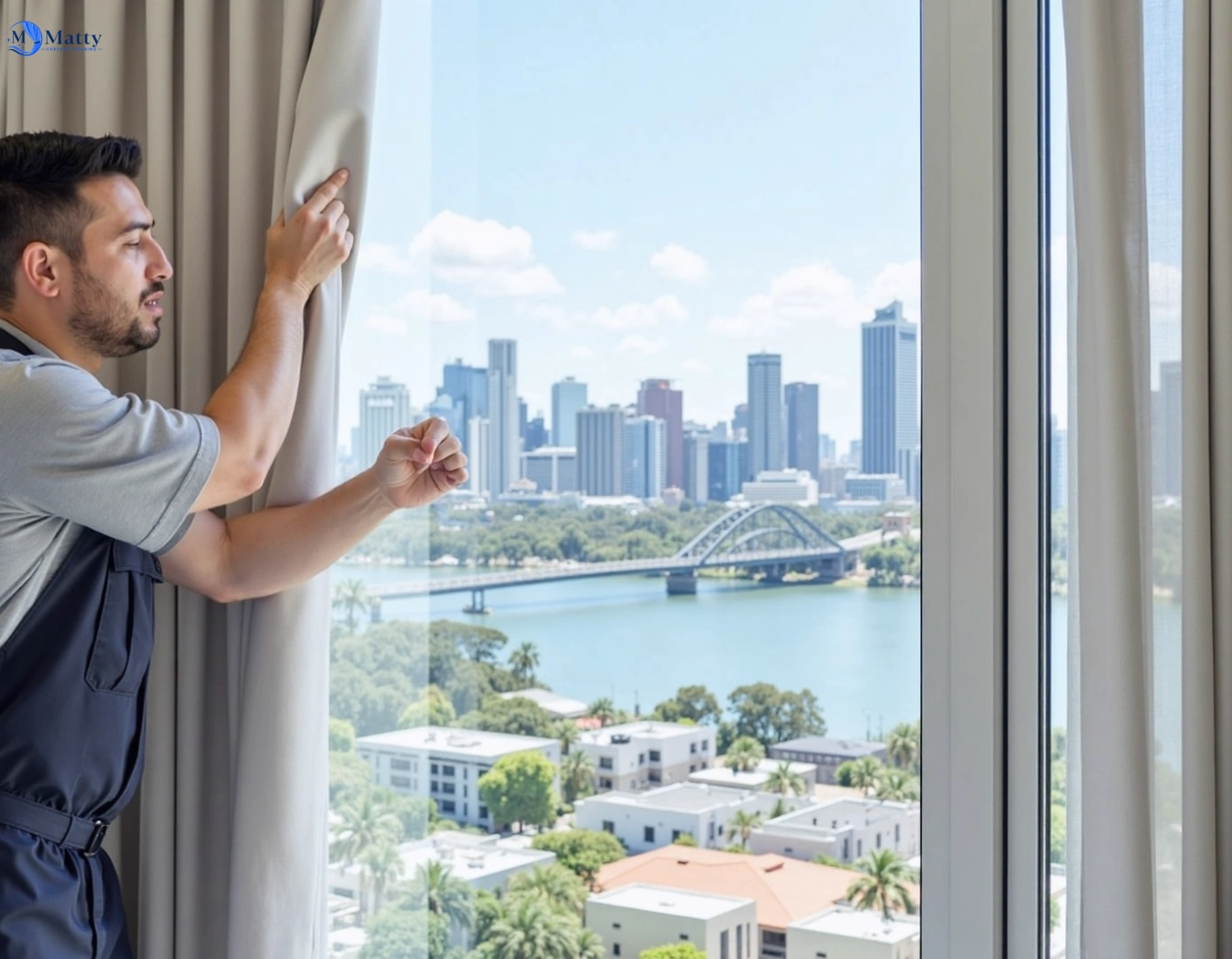 Professional curtain steam cleaning service kingsholme QLD by Matty Curtain Cleaning