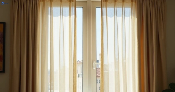 Dull dusty drapes in kingsholme before professional cleaning